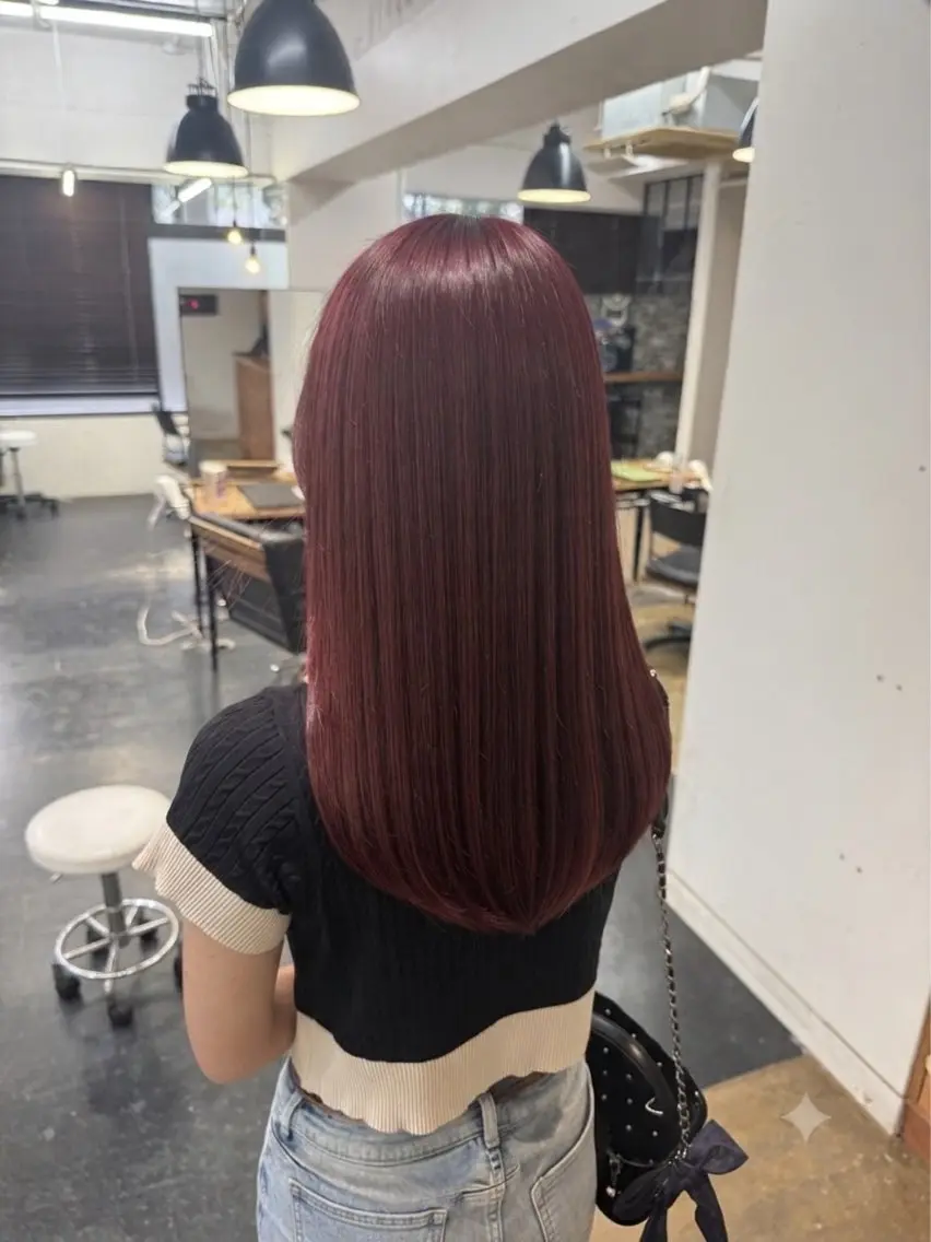 ロング カラー ブリーチ ピンクカラー ヘアカラー en:s/新潟/万代 *.+ﾟhinakoのヘアスタイル