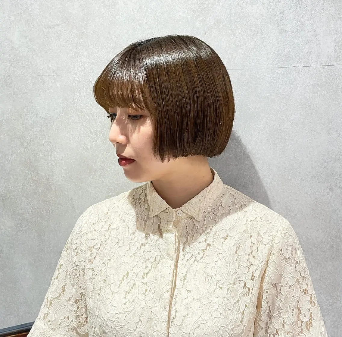 ショート ボブ yumemiレイヤー ✴︎ 透明感カラーのヘアスタイル