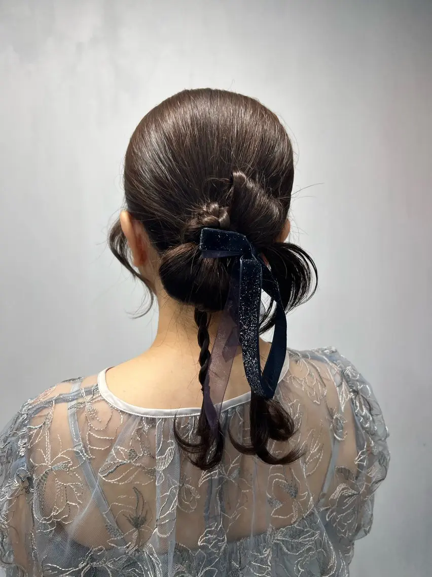 ミディアム 韓国風ヘア ヘアセット lafit kaede/韓国ヘアのヘアスタイル