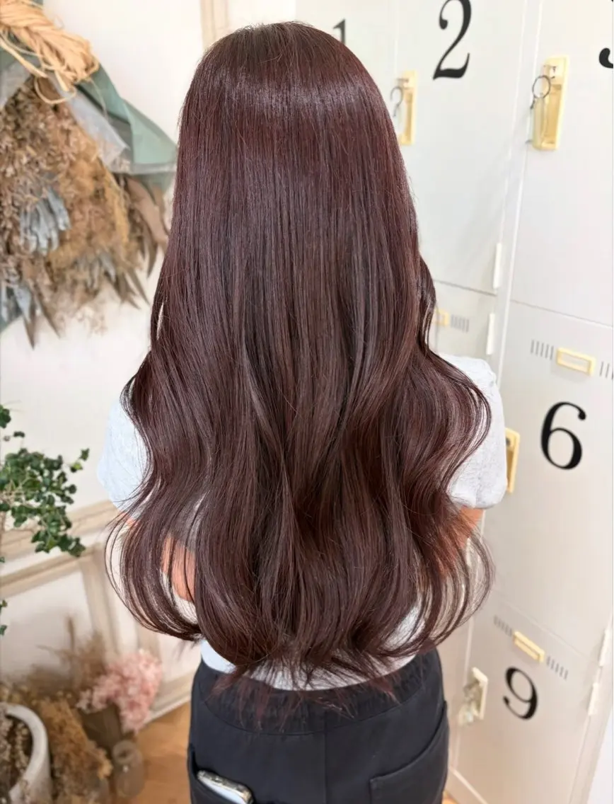 ロング カラー ブラウンカラー ピンクカラー ピンクブラウン ヘアカラー merc.🌷恒藤 環希のヘアスタイル