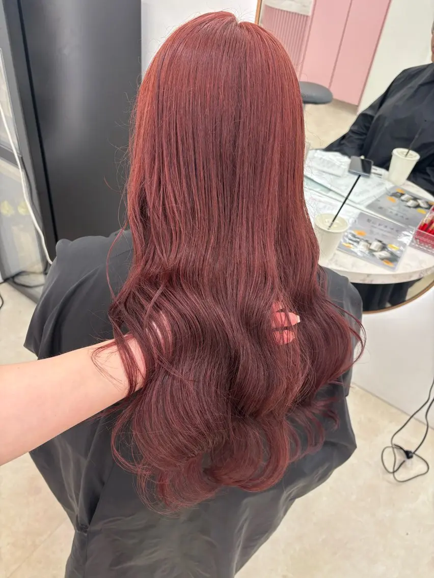 ロング カラー ヘアカラー トリートメント ayano/ピンク/ ラベンダーのヘアスタイル