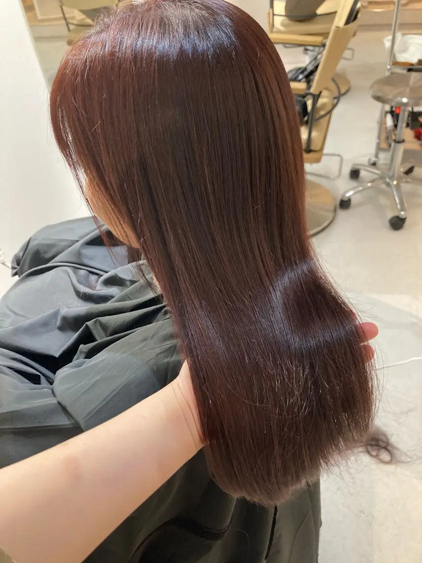 セミロング ✨色持ちの良い艶 カラー✨蟹江真世のヘアスタイル