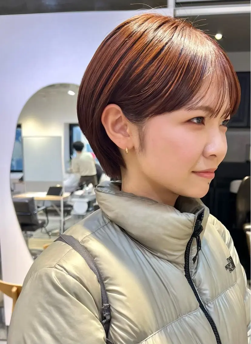 ショート カット トリートメント ショートボブレイヤー 湯澤哲成のヘアスタイル