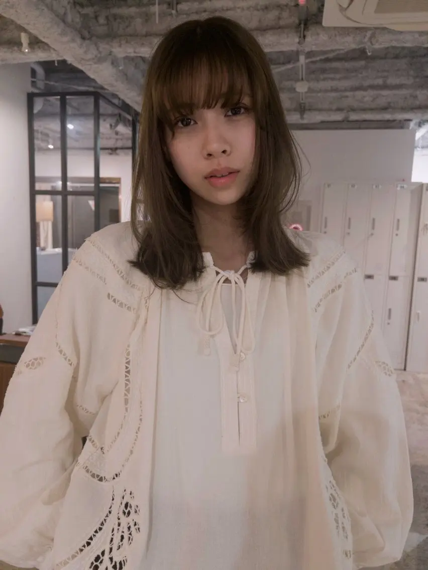 セミロング カラー ヘアアレンジ レイヤーカット カット ヘアカラー 🎀suzuna 透明感colorのヘアスタイル