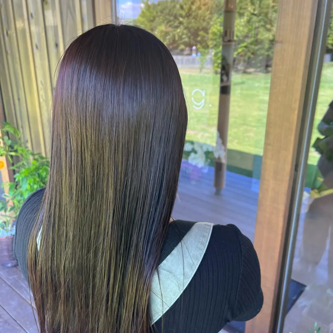 ロング カット ヘアカラー トリートメント Glanz hair 坂牛匠のヘアスタイル