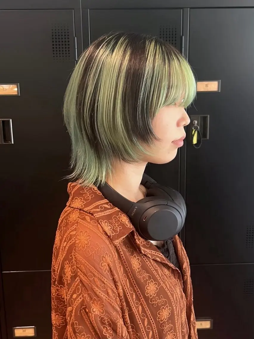 ショート カラー ブリーチ ダブルカラー イルミナカラー ブリーチなしカラー ボブ カット ヘアカラー トリートメント LUCK 本厚木店のヘアスタイル