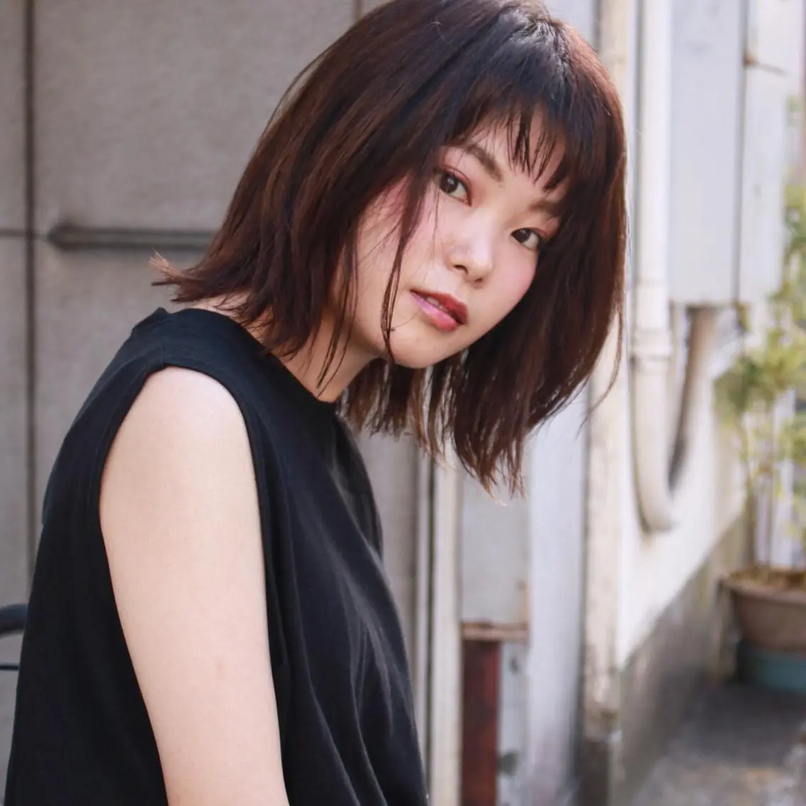 ミディアム ボブ 永見 敏英のヘアスタイル