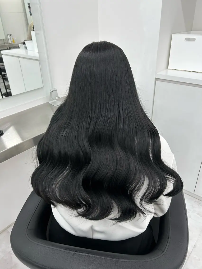 ロング ヘアカラー ヘッドスパ ヘアセット 🤍韓国艶ワンホン ヘアMayu🤍のヘアスタイル
