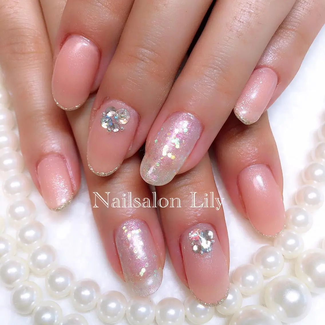 ネイル ラメ(グリッター) Lily*nail 🌻Mii🌻のネイルデザイン