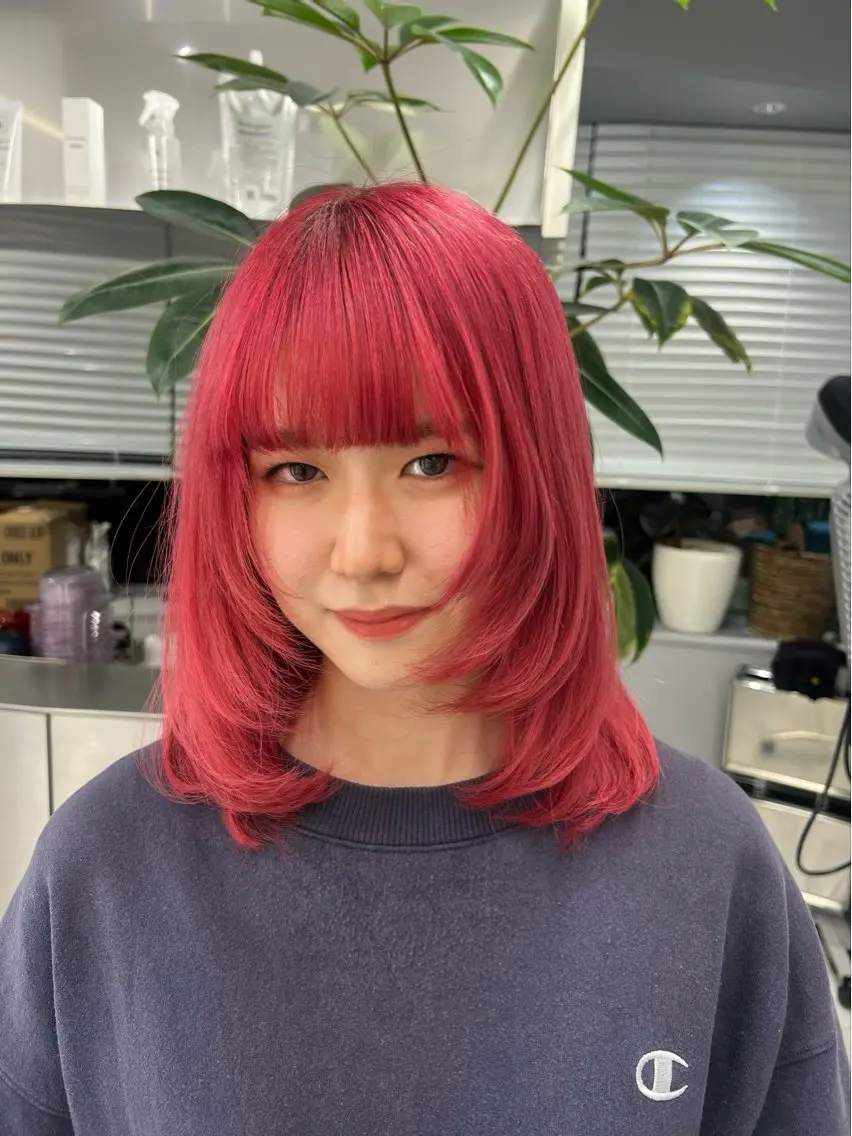 ミディアム カラー カット ヘアカラー トリートメント ヘッドスパ 最高級髪質改善🥇 小玉美菜のヘアスタイル