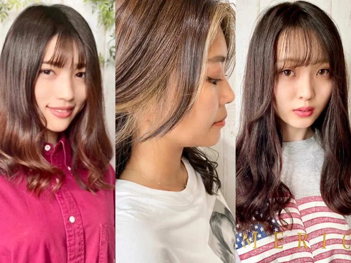カラー ヘアアレンジ 大阪レミーエクステ チビ編み込みのヘアスタイル