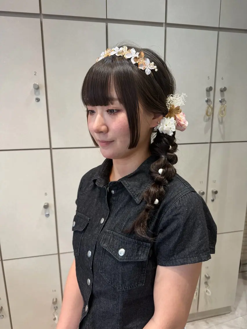 ヘアアレンジ 成人式 吉川沙知 /ナチュラルカラーのヘアスタイル
