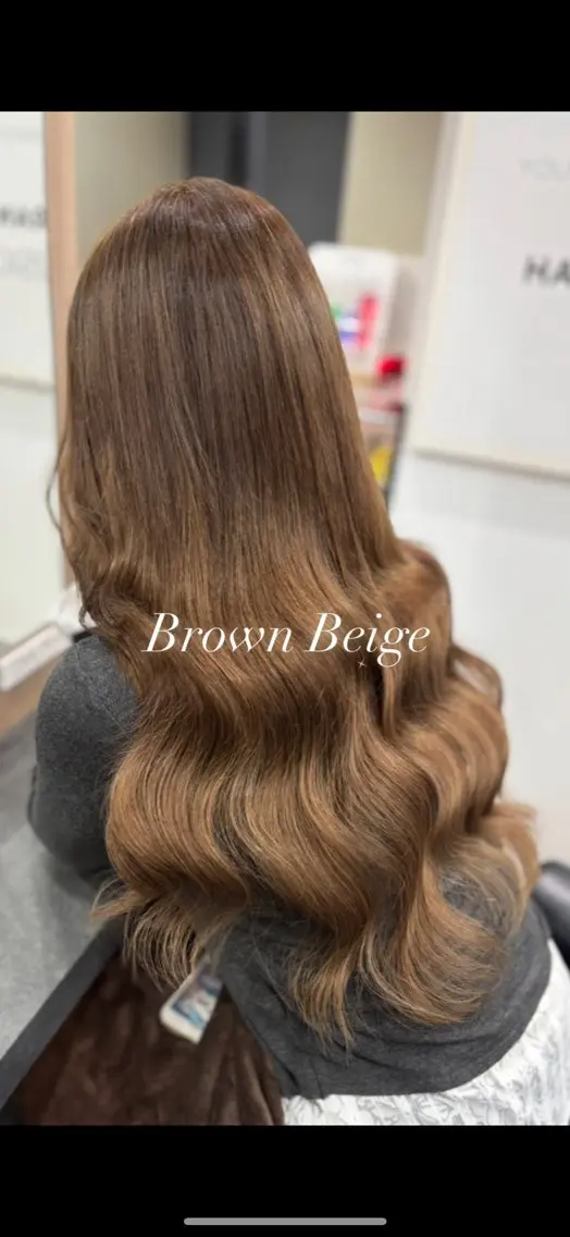 ロング カラー シールエクステ ベージュカラー ブリーチ ブラウンカラー ブラウンベージュ ヘアカラー エクステ 横浜/エクステ特化× 艶カラー/あいかのヘアスタイル