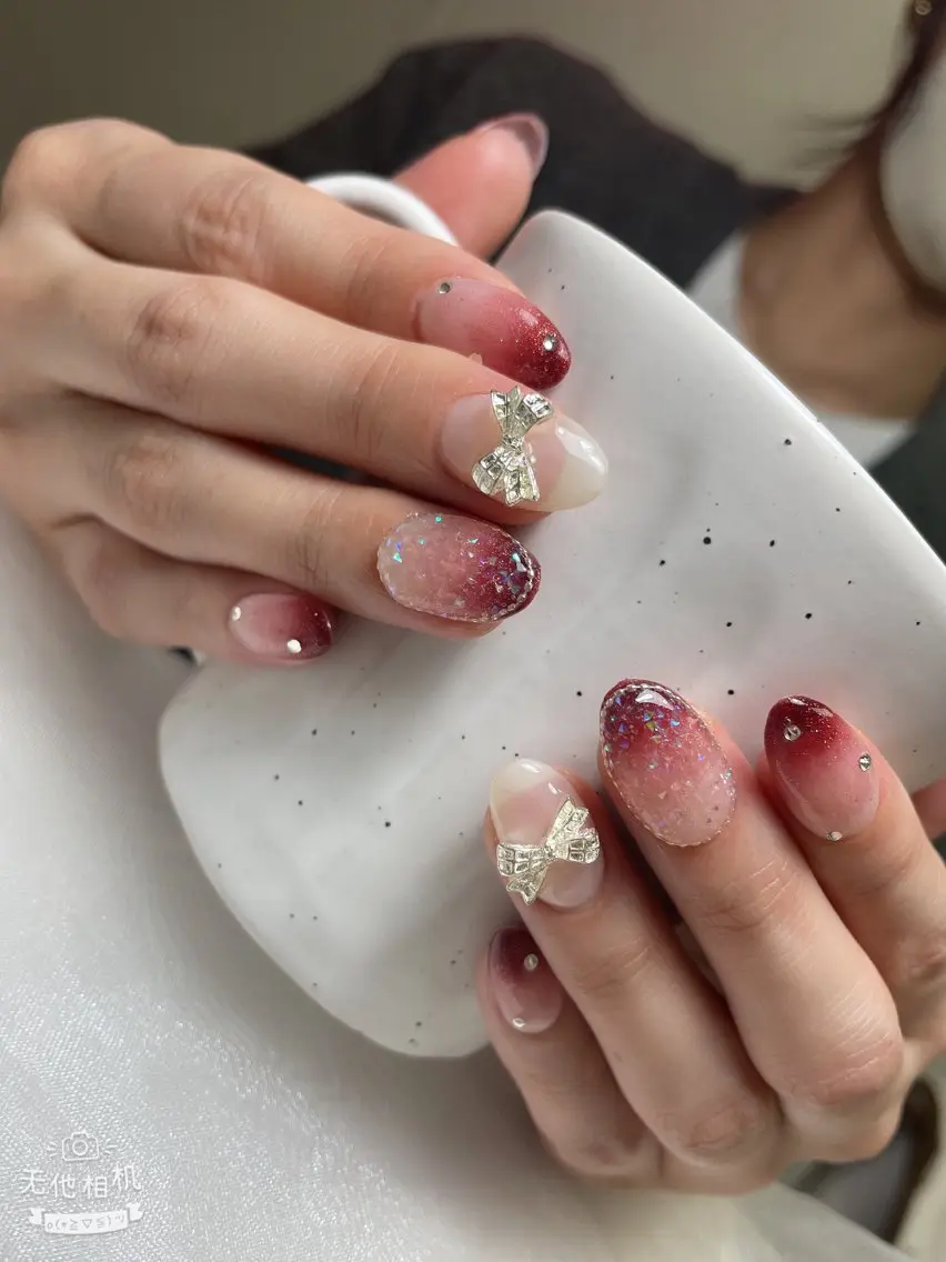 ネイル 成人式 ジェルネイル ネイルチップ ハンドネイル MoMoA Nail ネイル長さ出し専門店のネイルデザイン
