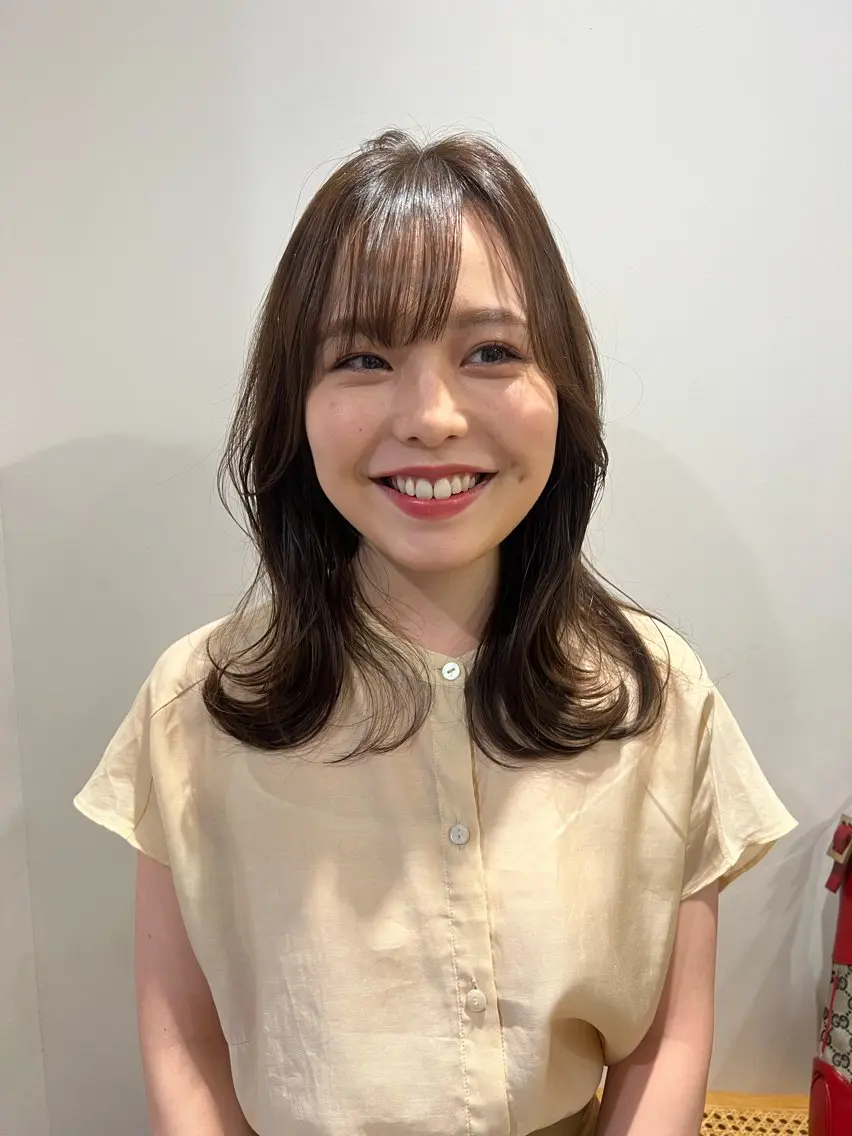 ミディアム カラー ブラウンカラー 💖京都河原町/ボブ /透明感/moe🌷のヘアスタイル