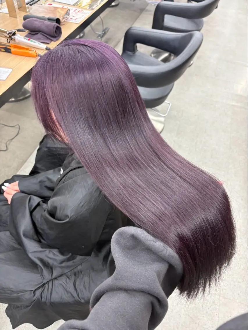 ロング ヘアカラー miku/ラベンダー 透明感カラー🪻❤︎のヘアスタイル