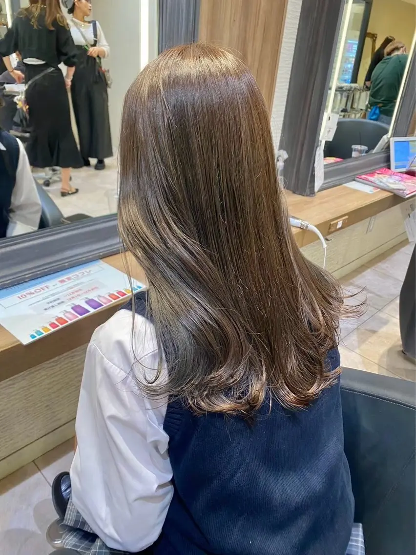 ロング カラー 赤み消しカラー🌱 YUZUKI🫧のヘアスタイル