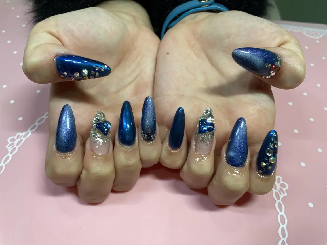 ロング ネイル マグネットネイル ミラーネイル ハンドネイル 《LB》ラブリエ Nail&eyeのマツエク・マツパデザイン