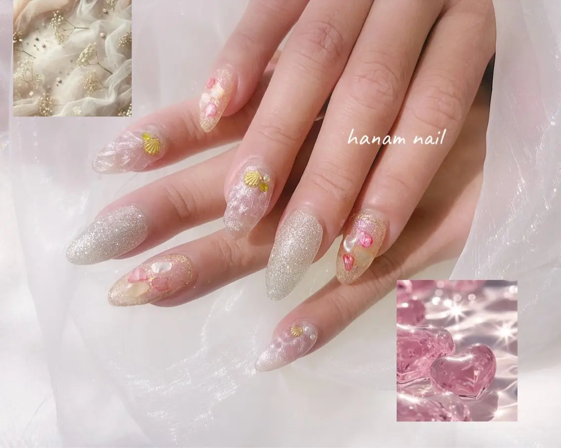 ネイル ハンドネイル hanam nail 🌿🩵ハナムネイルのネイルデザイン