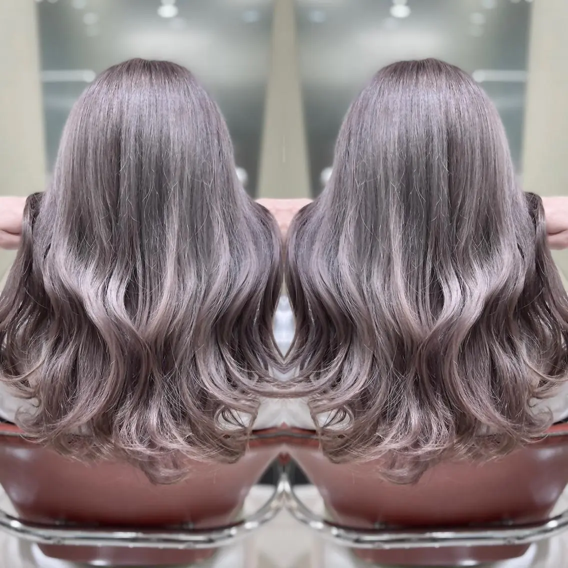 セミロング カット ヘアカラー トリートメント Y Uのヘアスタイル