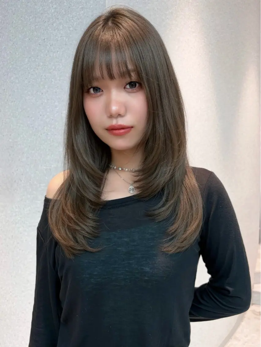 ロング カラー カット ヘアカラー トリートメント さや🍀/透明感 カラー/ヘアセットのヘアスタイル