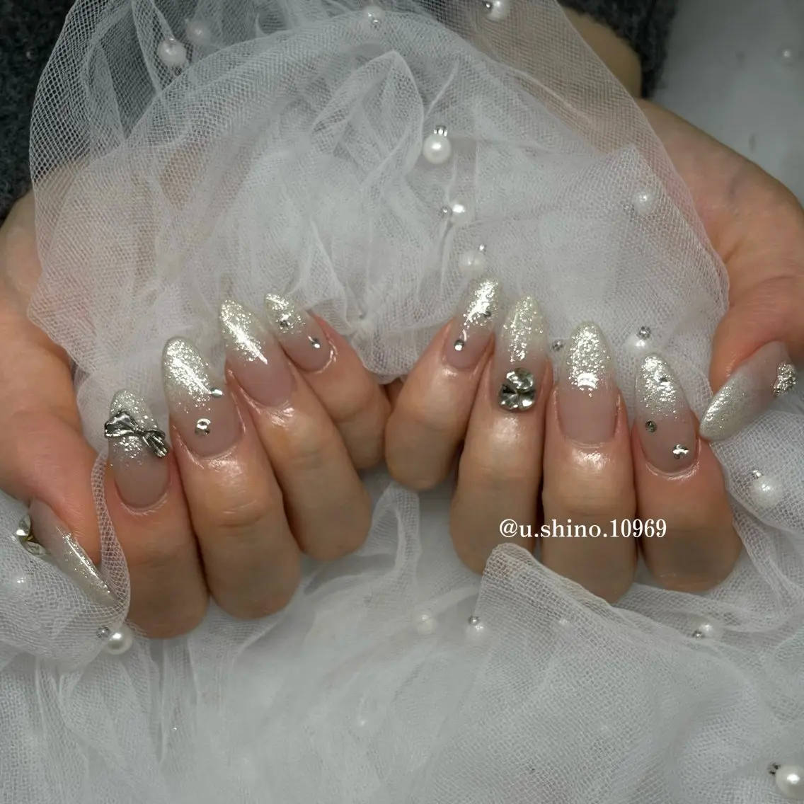 【ハンド】ラメグラデーション💎(オフあり)の写真