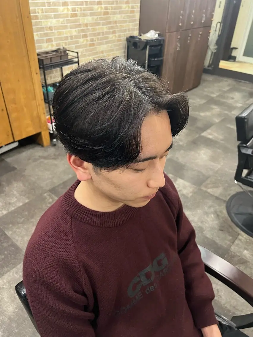 パーマ メンズ カット パーマ トリートメント ヘアセット ✨美髪改善 特化✨ユウヤ🇰🇷のヘアスタイル