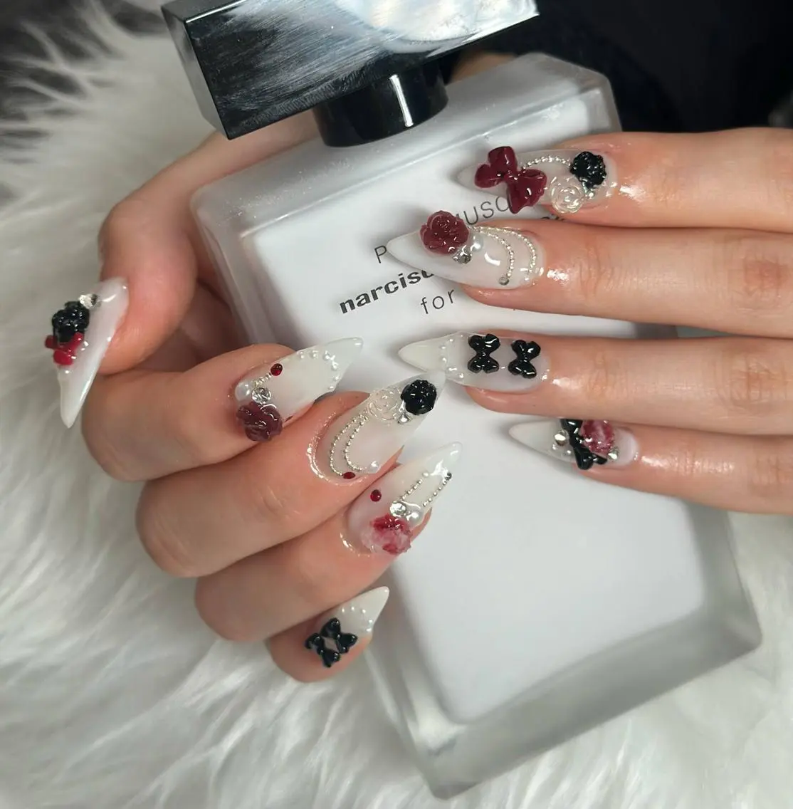ネイル フレンチネイル ジェルネイル ハロウィン 韓国ネイル マグネットネイル ハンドネイル H.baby Nail Salonのネイルデザイン