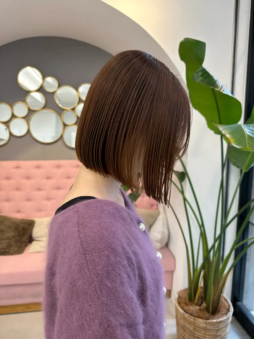 ショート ボブ 韓国風ヘア レイヤーカット 瑠輝のヘアスタイル