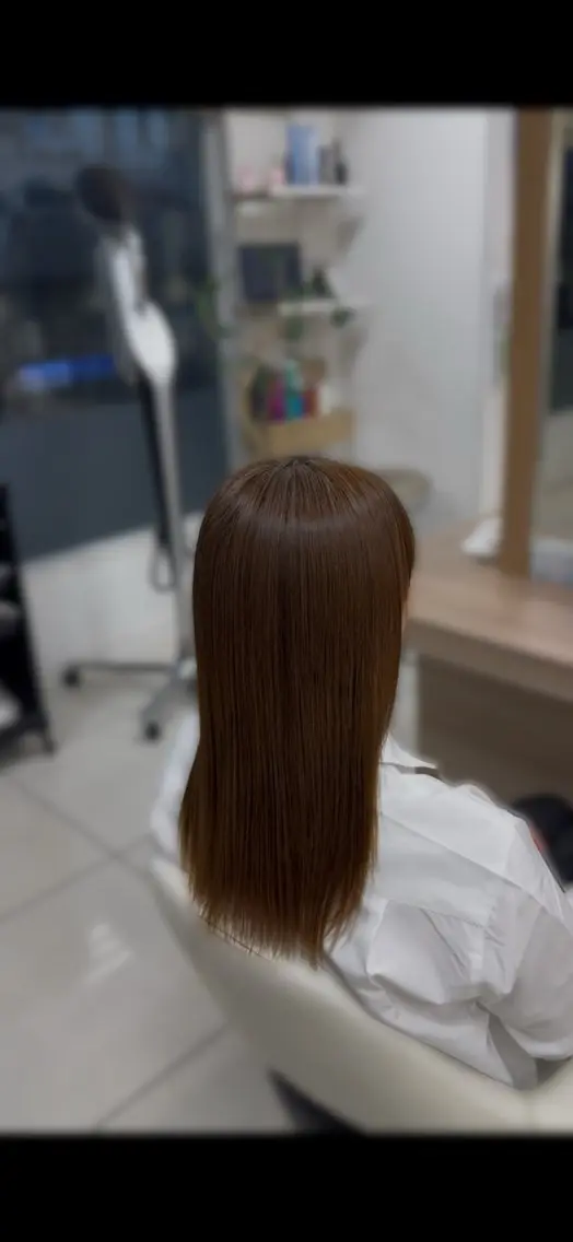 セミロング パーマ 縮毛矯正 🎀久野 咲来🎀のヘアスタイル