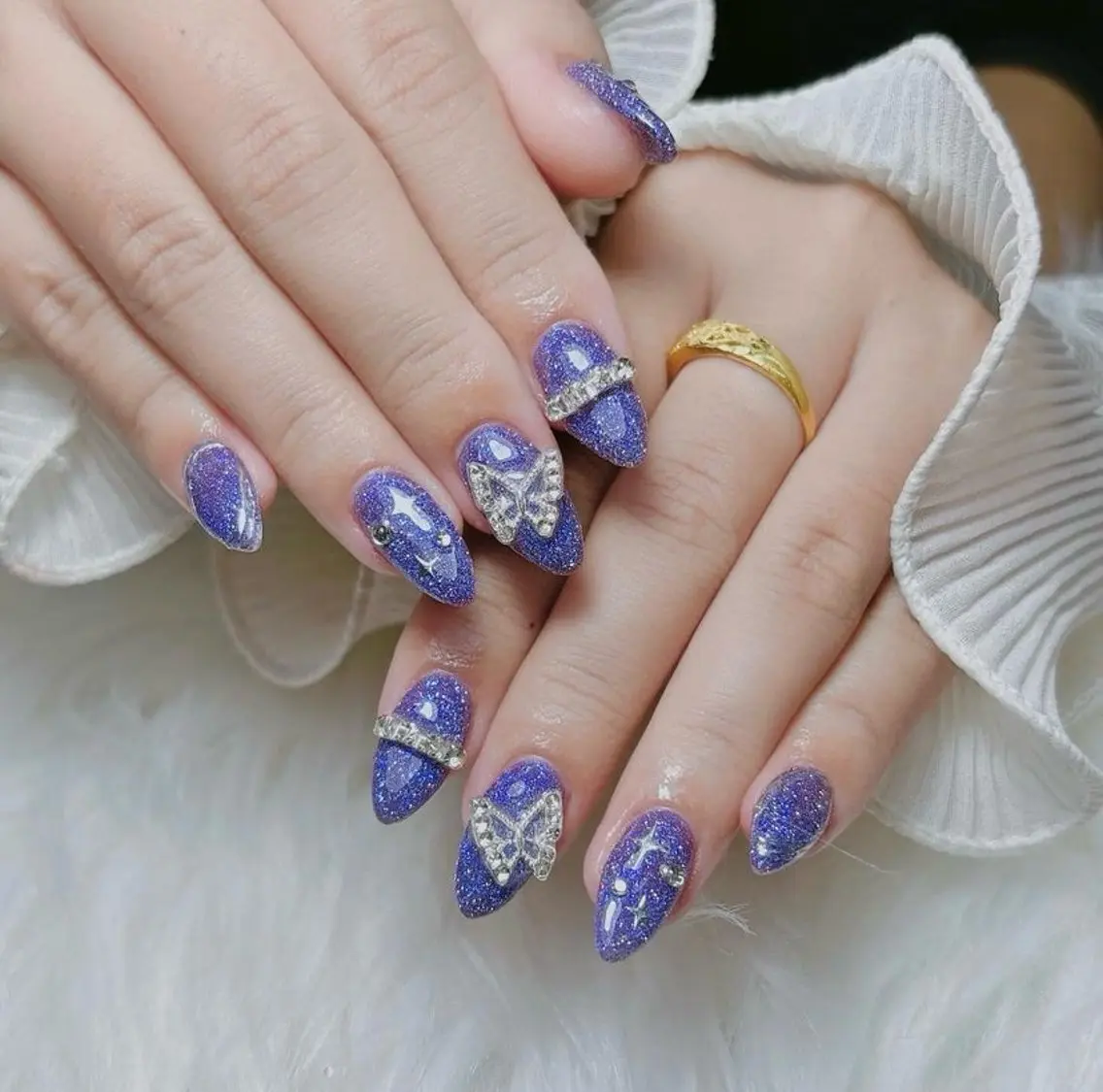 ネイル フレンチネイル ジェルネイル 韓国ネイル マグネットネイル マグネットフレンチ akina nailsのネイルデザイン