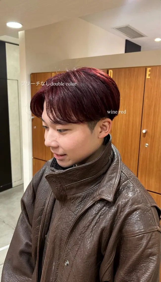 カラー メンズ メンズブリーチ ブリーチ ダブルカラー ブリーチなしカラー レッドカラー 坂本奈都美/Jr.s 🎀のヘアスタイル