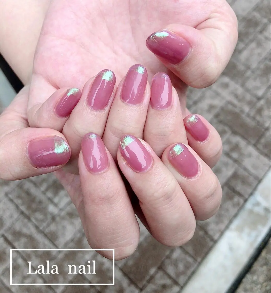 ネイル オーロラネイル フレンチネイル Lala nailのネイルデザイン