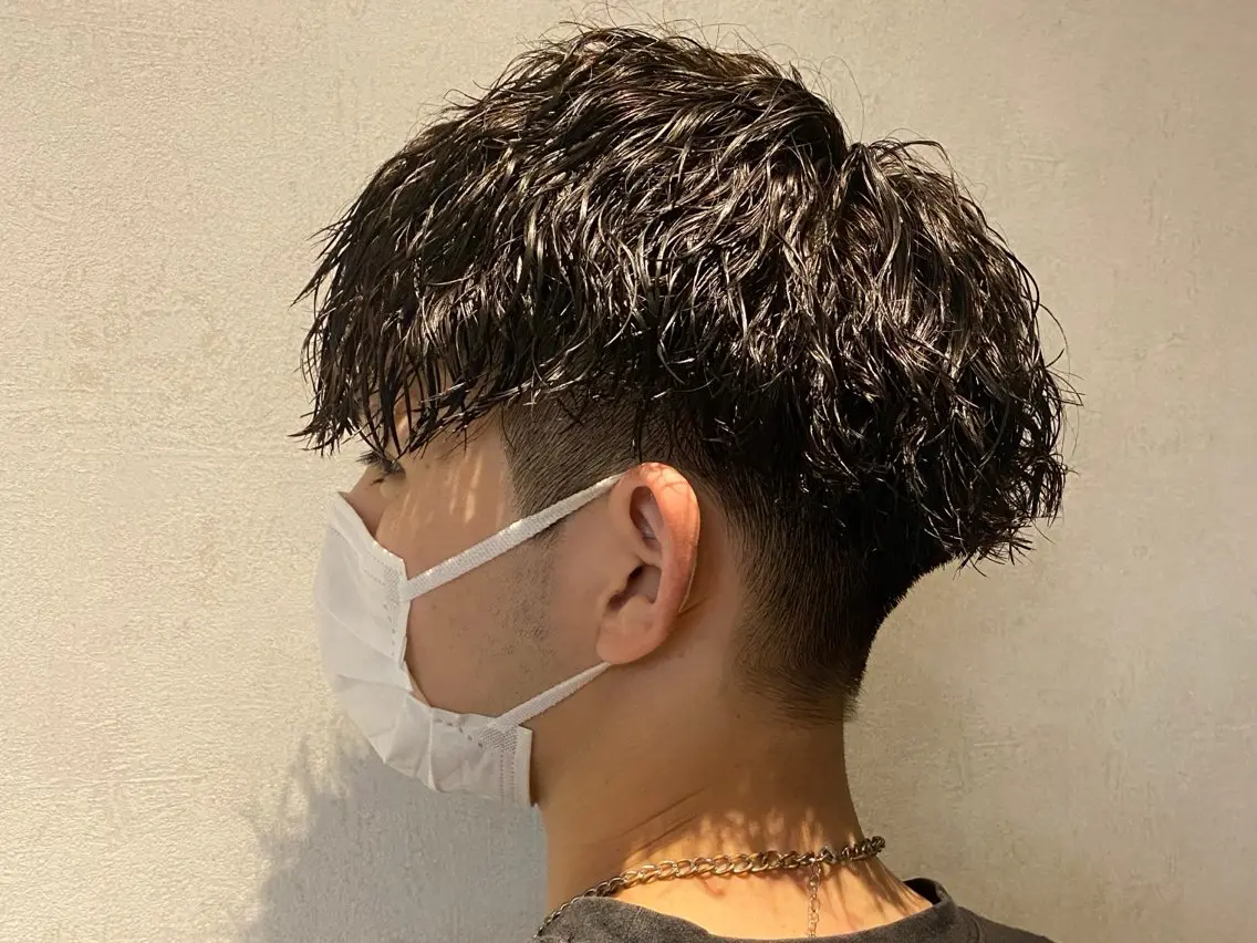 ショート パーマ メンズ カット パーマ ヘアセット 垢抜けメンズパーマ/ だいち先輩のヘアスタイル