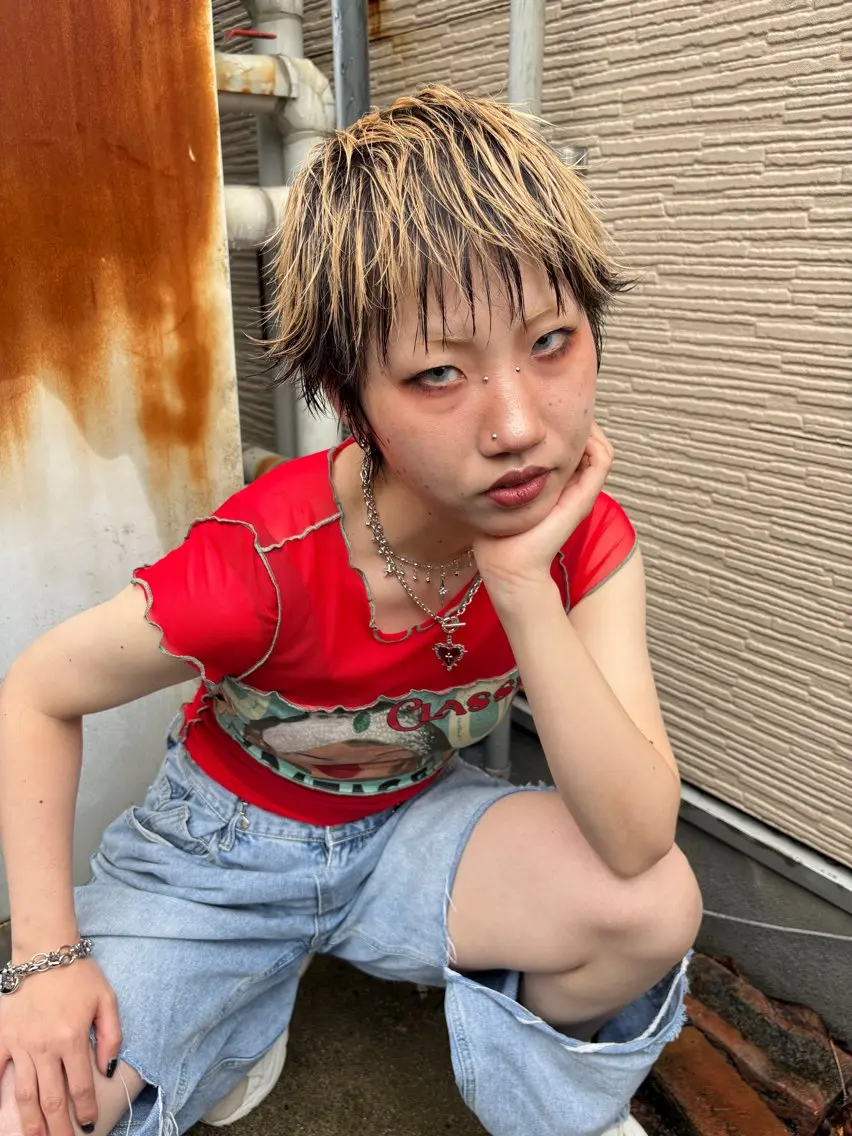 ショート カラー いりえ しゃけのヘアスタイル