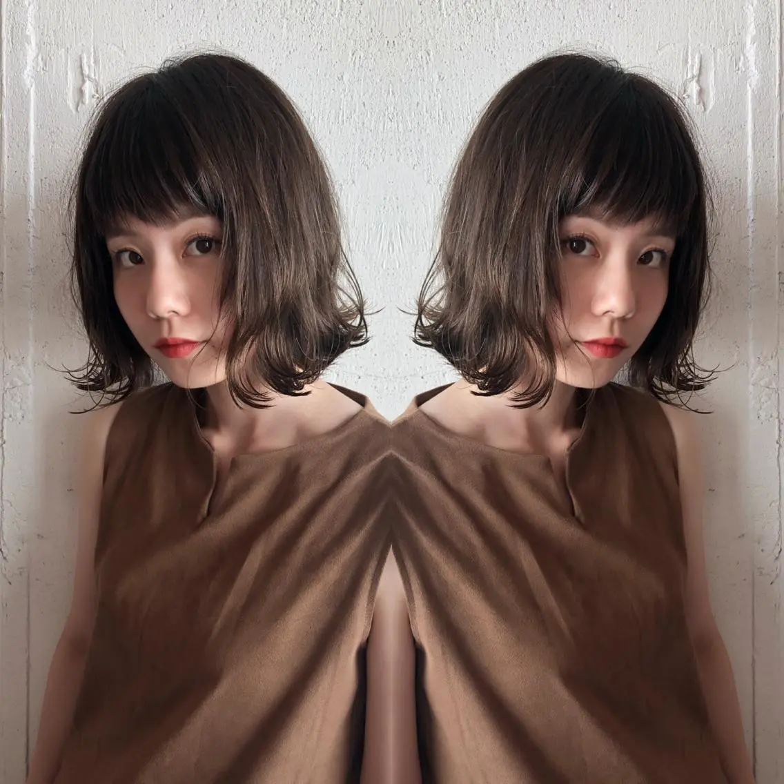 ショート アッシュ ボブ 外ハネヘア あらき ちさとのヘアスタイル