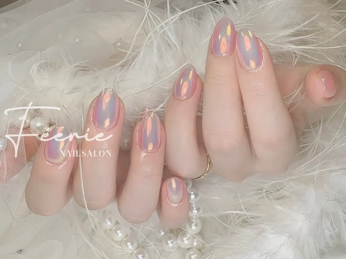 ネイル クリアネイル フットネイル フレンチネイル ジェルネイル 韓国ネイル ハンドネイル ハンドケア nail salon Feerieのネイルデザイン