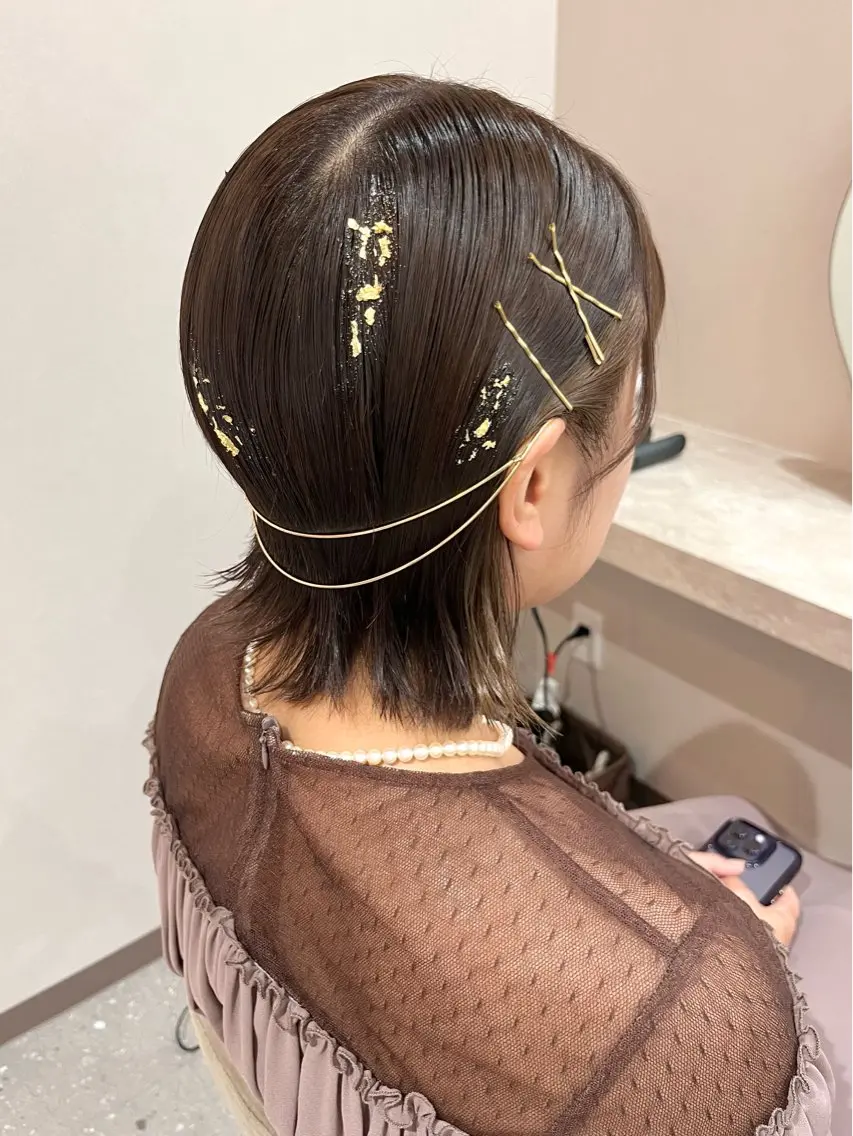 ショート ヘアアレンジ ヘアセット Mila Akariのヘアスタイル