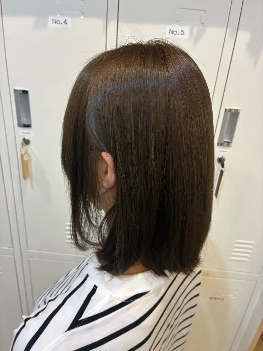 カラー オリーブカラー ヘアカラー 脇阪 日菜/草津／カラーのヘアスタイル