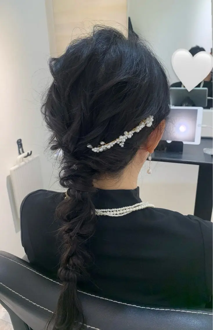 ロング ヘアセット 垢抜け 雰囲気アップ ふにゅう ののかのヘアスタイル
