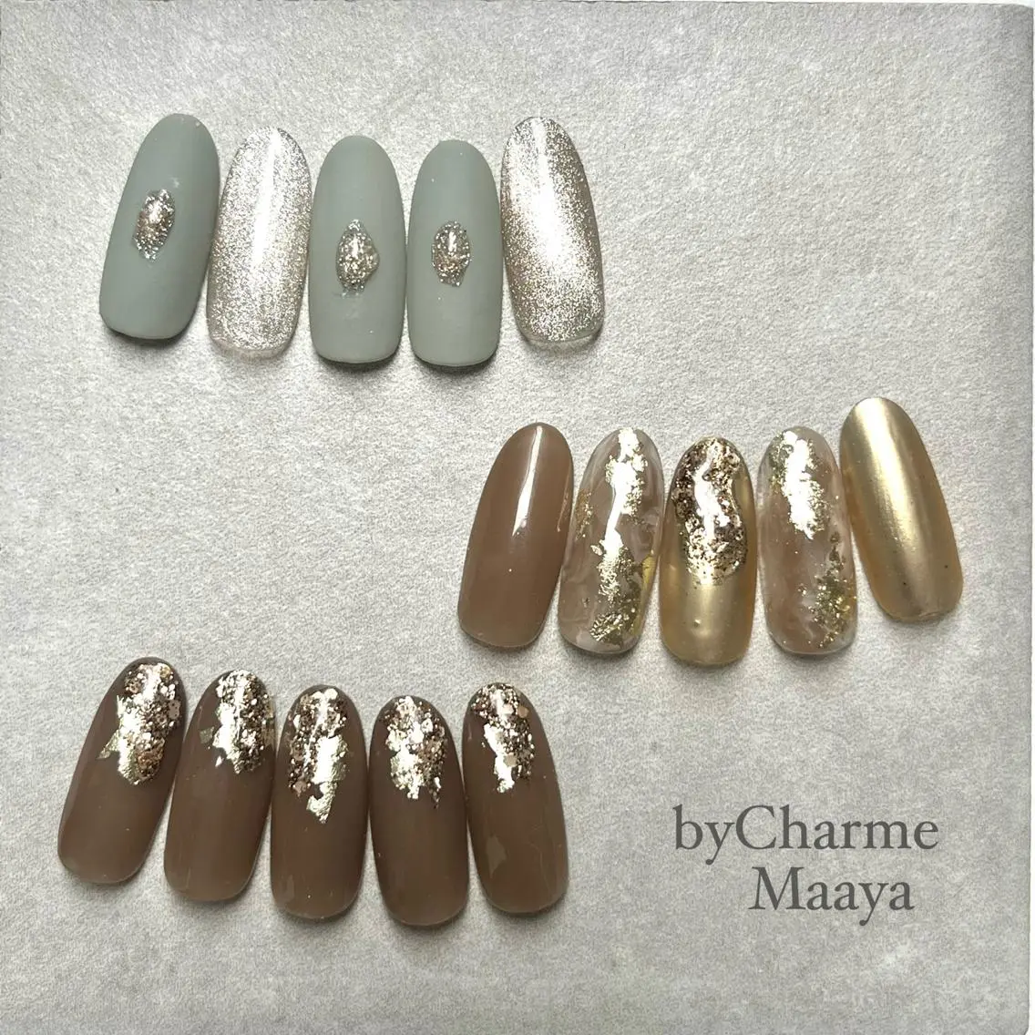 ネイル マグネットネイル ニュアンスネイル Ray. Maayaのネイルデザイン