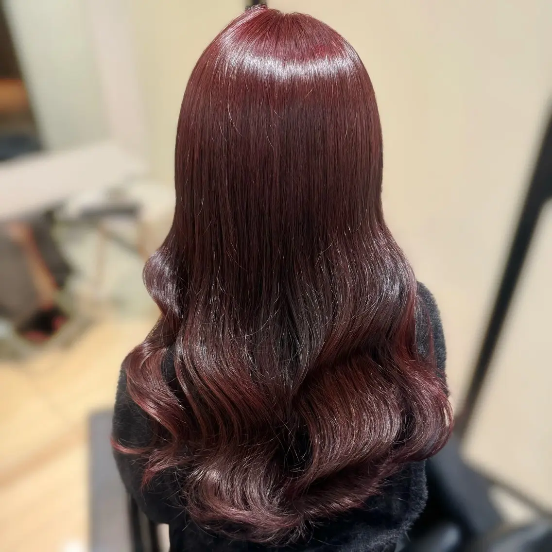 ロング カラー ブリーチ ボルドーカラー ブリーチなしカラー ブリーチなしカラー kana🐱のヘアスタイル