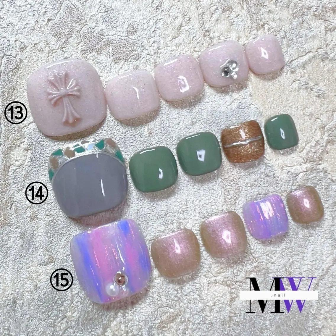 ネイル アートネイル フットネイル ジェルネイル フットネイル MW .nailのネイルデザイン