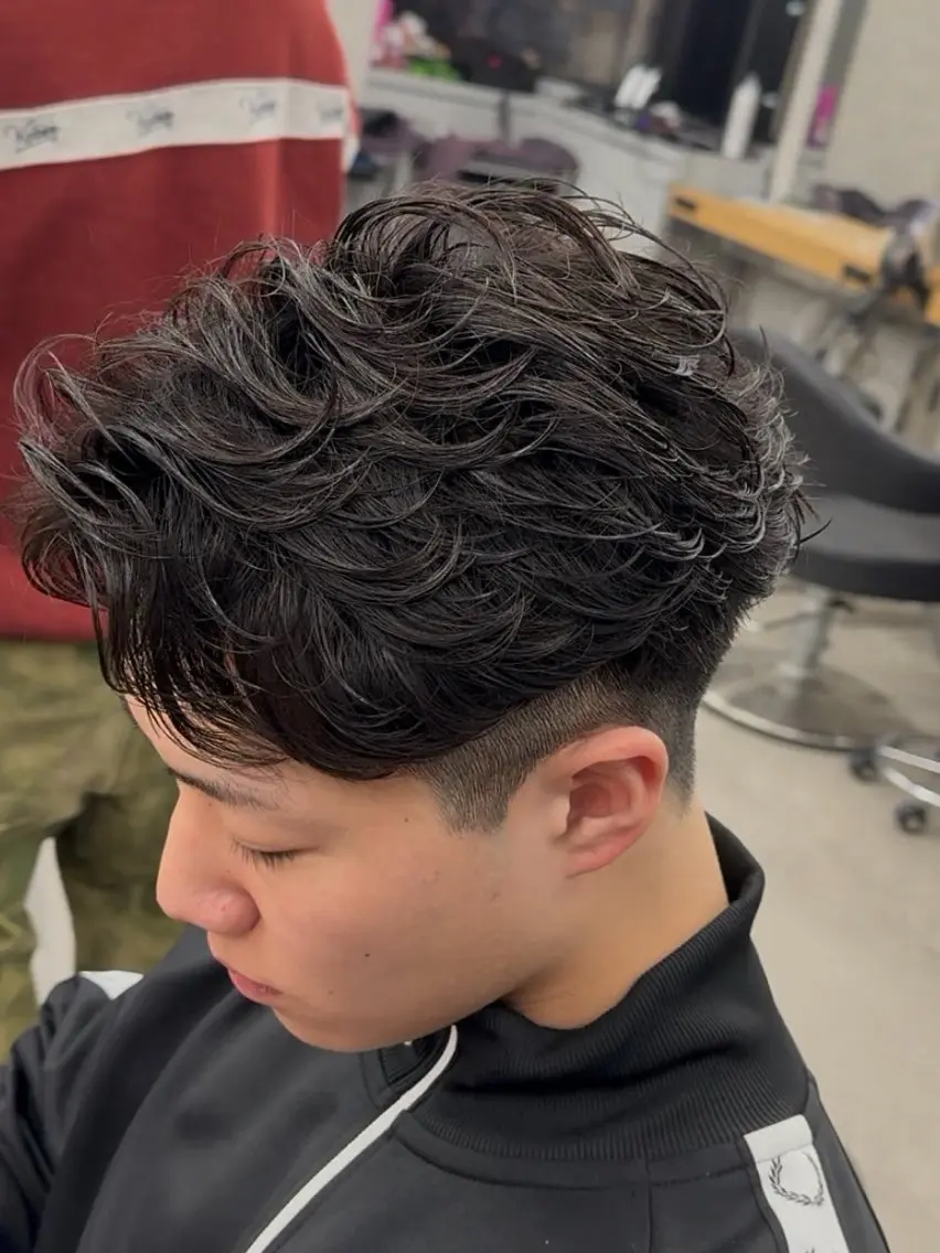 ショート パーマ メンズ ショートヘア カット パーマ メンズパーマカット 達人/涼のヘアスタイル