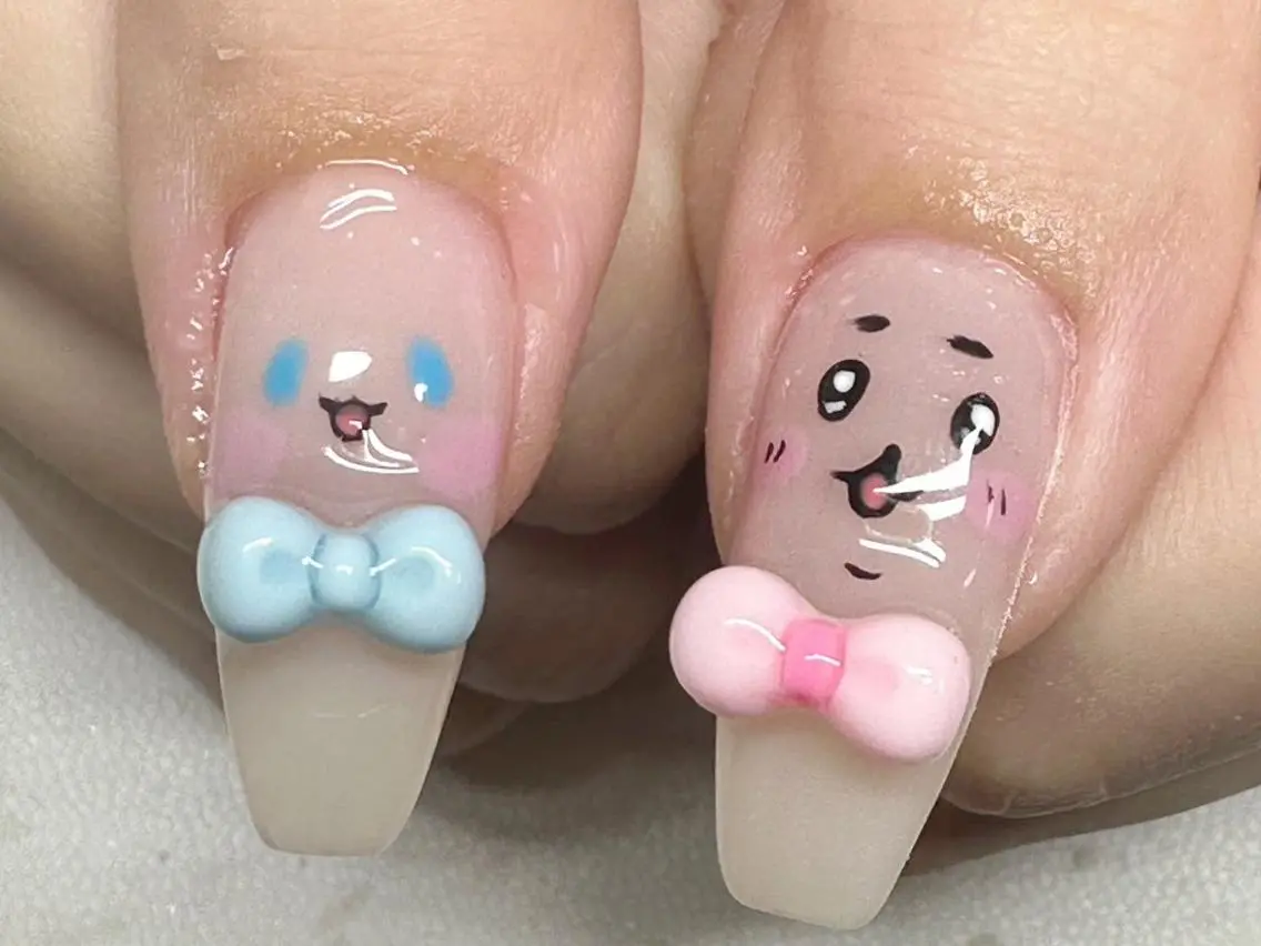 ネイル オーロラネイル 長さ出し フレンチネイル ガーリー キラキラネイル ハンドネイル Lucky nail salonのネイルデザイン