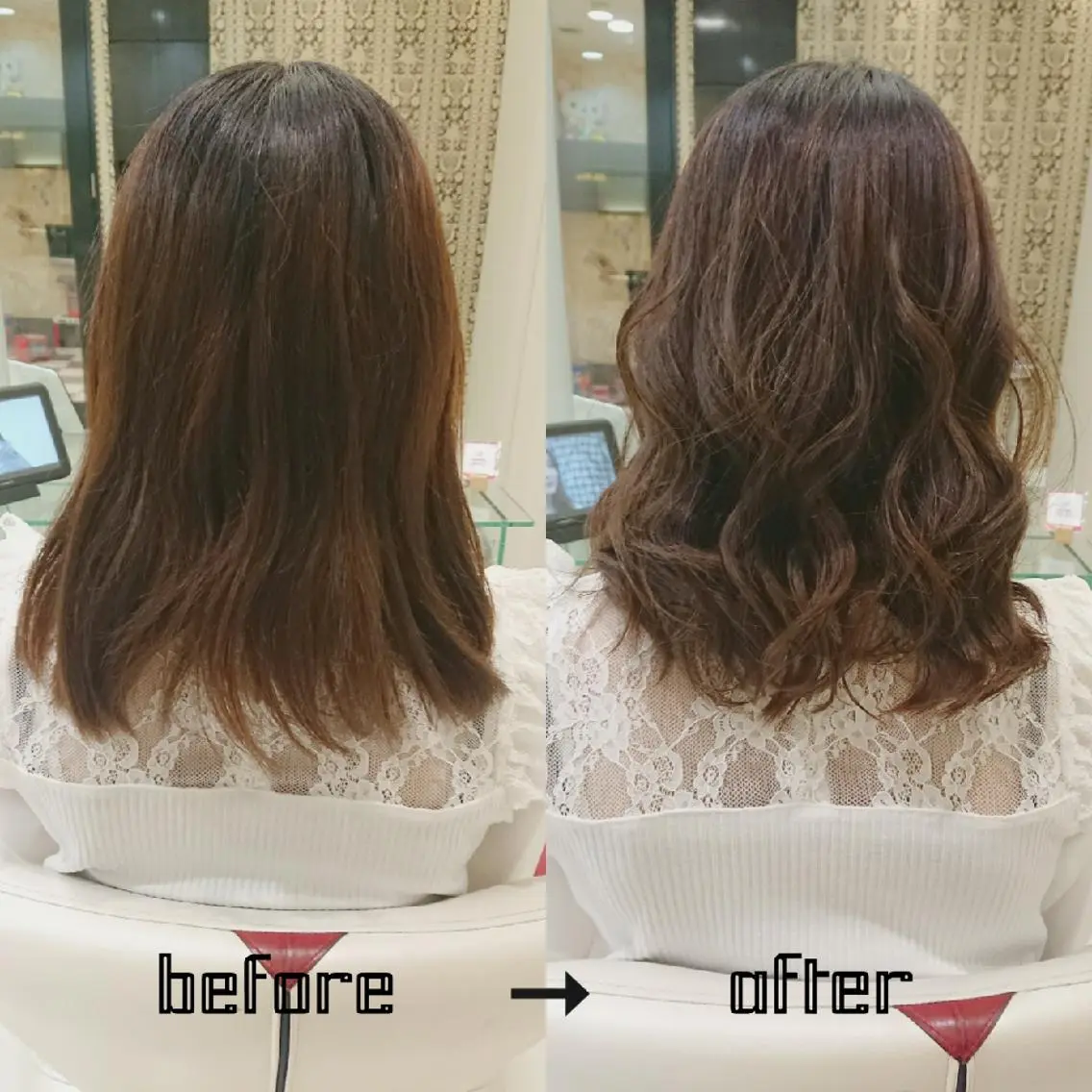【艶トリートメント✨キュアエステ巻き♥️】 トリートメント&コテ巻きの写真