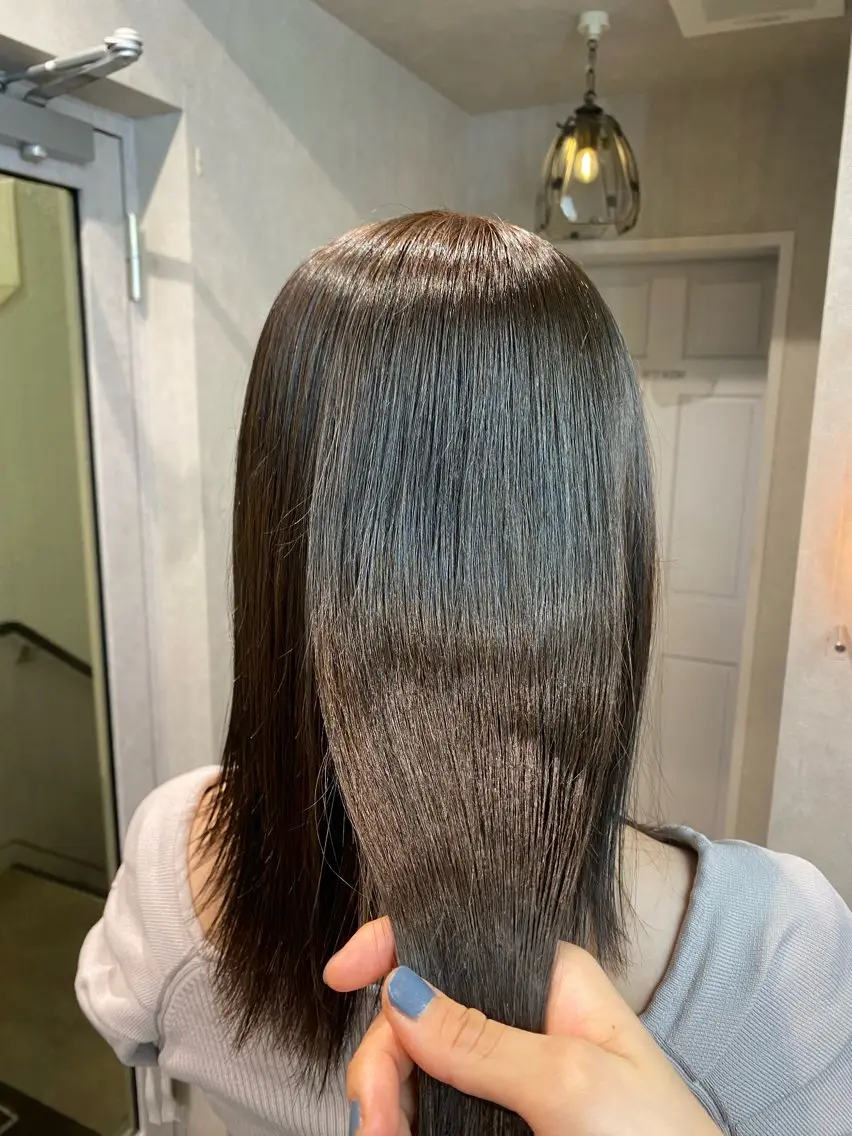 セミロング カラー トリートメント ヘアカラー トリートメント 透明感カラー🫧🎀 まりなのヘアスタイル
