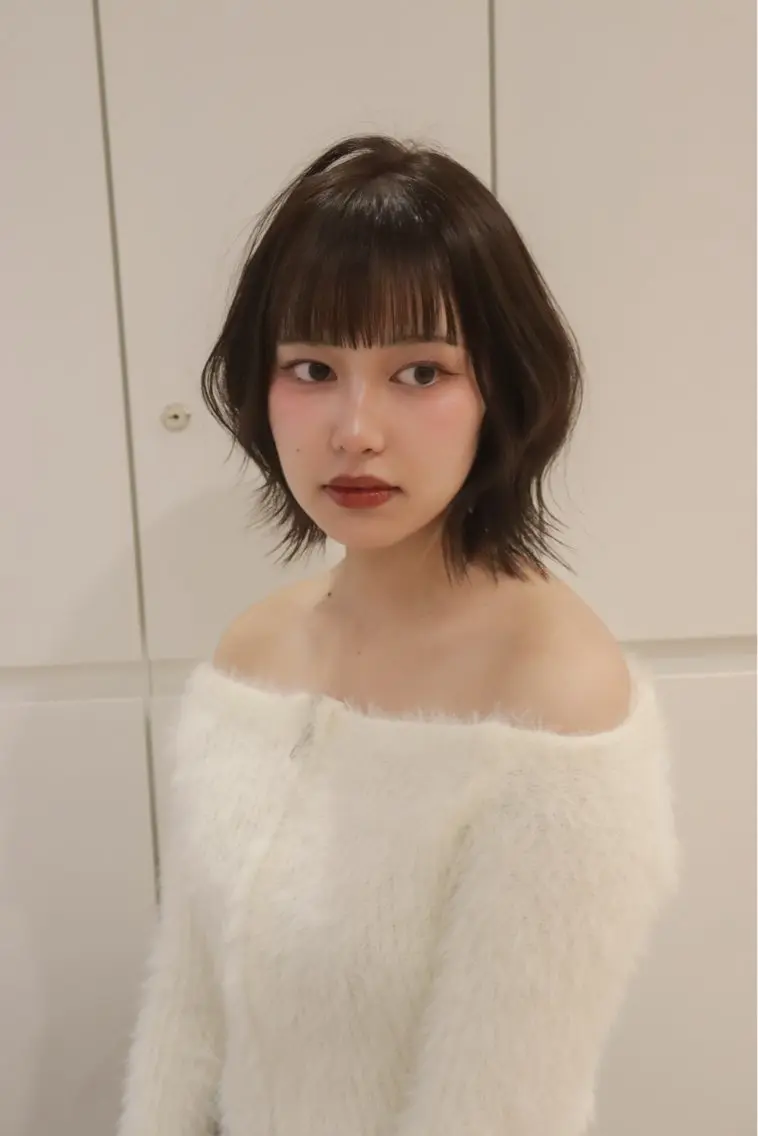 ミディアム けいし🐬ボブ 美髪縮毛矯正のヘアスタイル