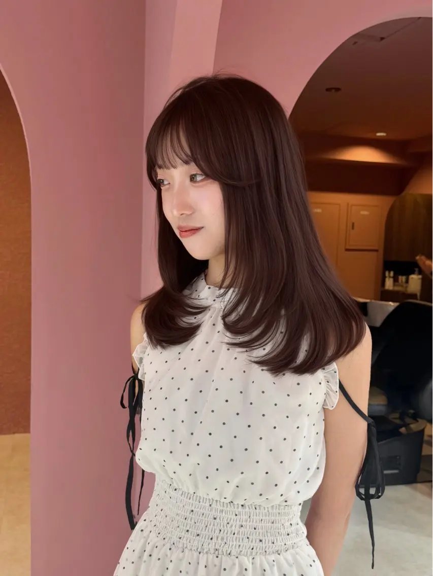 セミロング カット トリートメント 透明感カラー♡ 原宿美容室￤Rinaのヘアスタイル