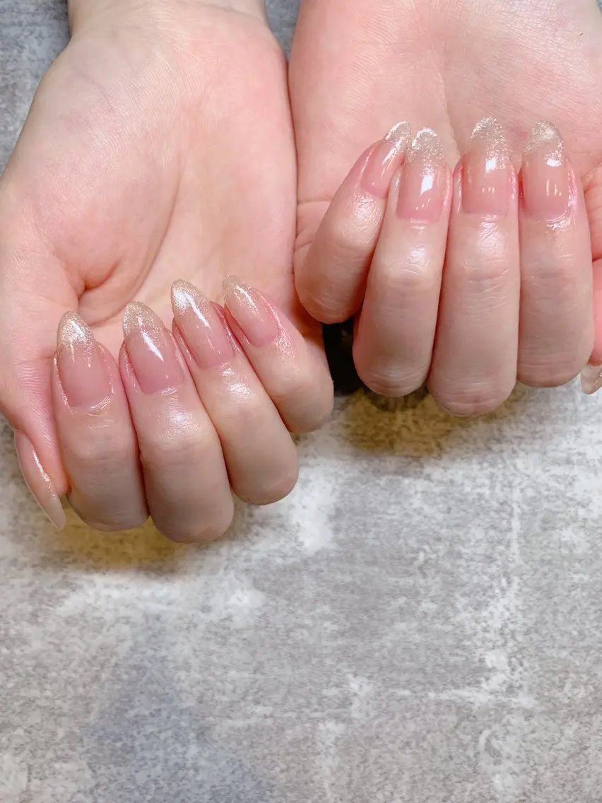 ネイル アートネイル ジェルネイル グラデーション キラキラネイル ラメ(グリッター) claire. nailのネイルデザイン